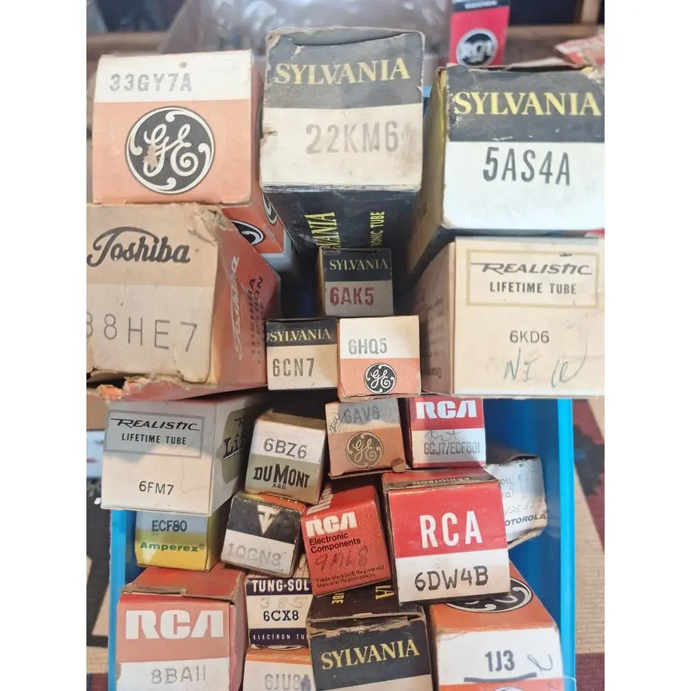 Large NOS Boxed Vintage Radio Vacuum Tubes Lot of 30 RCA GE Sylvania